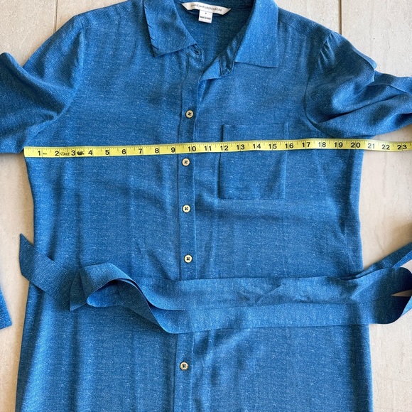 Diane Von Fürstenberg DVF Silk Knee Length Belted Shirt Dress Size 8 - Picture 6 of 11